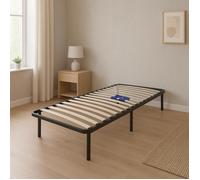 Sommier Noir 80x190 cm Cadre Renforcé avec Soutien Réglable et Pieds en Métal - CADRE A LATTE MARION
