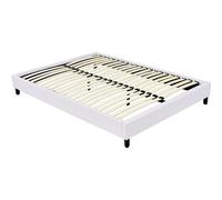 Habitat et Jardin – Sommier tapisser à lattes – 140 x 190 cm – 20 lattes – Blanc