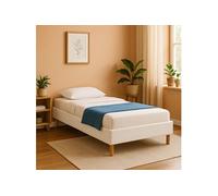 SOMMIER TAPISSIER 100x200 cm - 18 cm - Compatible avec Tous Matelas - Confort Optimal - Montage Rapide et Facile - 13 Lattes - SOMMIER ADRIEN BLANC