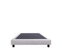 Sommier tapissier 140x190, gris, Gamme Prestige Hôtel, bois massif + pieds offerts