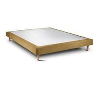 Sommier tapissier 150x190 cm 2 hauteur 14 cm Jaune G