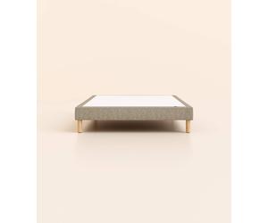 Sommier tapissier 80x200 cm Plus - Gris - Bois responsable - Qualité hôtelière - Fait en France et en Belgique - Tediber