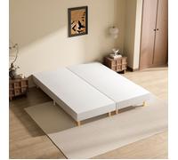 Sommier Tapissier 80x200x2,DEWINNER Lit Double Robuste 160x200,Sommier 160x200,12 Pieds,Surmatelas en Mousse Haute Densité