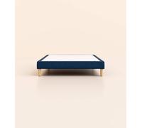 Sommier tapissier 80x210 cm Plus - Bleu - Bois responsable - Qualité hôtelière - Fait en France et en Belgique - Tediber