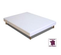 Sommier tapissier à lattes recouvertes 130 x 190 - PROMO MATELAS - Tonic - 12 lattes