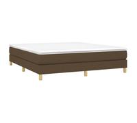 Sommier tapissier - AKOZON - 180x200 cm - Marron foncé - Lattes de contreplaqué - Pieds robustes