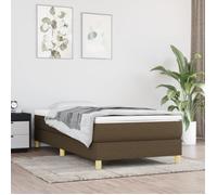 Sommier tapissier - AKOZON - 90x190 cm - Marron foncé - Lattes de contreplaqué - 1 place