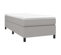Sommier tapissier - AKOZON - 90x200 cm - Gris clair - Lattes de contreplaqué - Pieds robustes