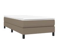 Sommier tapissier - AKOZON - Taupe - 100x200 cm - Lattes de contreplaqué - Pieds robustes