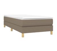 Sommier tapissier - AKOZON - Taupe - 90x200 cm - Lattes contreplaqué - Pieds robustes
