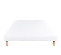 Sommier tapissier, blanc, Gamme Prestige Hôtel, bois massif + pieds offerts