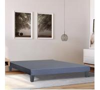 Sommier tapissier bois Kit 160x200 cm - Gris ciment