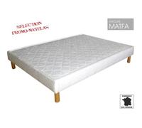 Sommier tapissier cuvette à ressorts 90 x 190 + jeu de 4 pieds offerts: