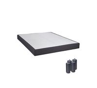 Sommier Tapissier Démontable 2x20 Lattes 160x200cm Anthracite + Pieds Anthracites 15cm - TAPIKIT - ALTOBUY Gris G