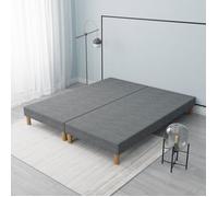 Sommier Tapissier FIRST Gris 140x200 cm(2x70/200) - 2 Blocs