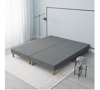 Sommier Tapissier FIRST Gris 160x200 cm (2x80/200) - 2 Blocs