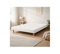 Sommier tapissier Gamme Prestige Hôtel bois massif 140x190 Blanc