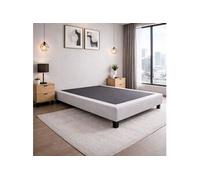 Sommier tapissier Gamme Prestige Hôtel bois massif 140x190 Gris