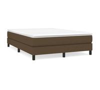 Sommier tapissier - GAROSA - 140x190 cm - Marron foncé - Tissu 100% polyester - Montage facile