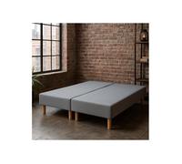 SOMMIER TAPISSIER GRIS 80x200x2 (160x200) | FABRICATION FRANÇAISE ARTISANALE | PIEDS OFFERTS | HAUTEUR avec PIEDS 27 cm - som80x200