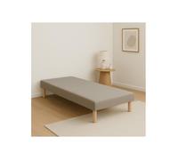 SOMMIER TAPISSIER GRIS 90x200 cm | FABRICATION FRANÇAISE ARTISANALE | PIEDS OFFERTS | HAUTEUR avec PIEDS 27 cm - som90x200gris