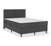 Sommier tapissier Gris foncé Tissu 1 - VidaXL Gris
