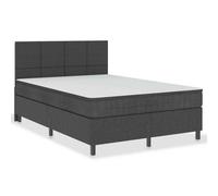 Sommier tapissier Gris foncé Tissu - VidaXL