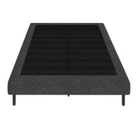 HOMCOM Sommier Tapissier 140x190 cm, 10 Lattes Bois, 9 Pieds Stables Gris | Cadre de Lit avec Revêtement en Chenille, Charge Max. 400 kg, Montage Facile, pour Chambre, Appartement et Maison