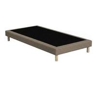 Sommier tapissier id literie 90x200 cm marron bois massif H. 23 cm Taupe