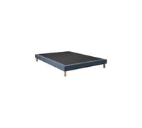 Sommier tapissier idliterie 160x200 cm 2 hauteur 23 cm Bleu
