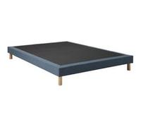 Sommier tapissier idliterie 160x200 cm 2 hauteur 23 cm Bleu