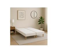 SOMMIER TAPISSIER NOIR 100x200x2 (200x200) | FABRICATION FRANÇAISE ARTISANALE | PIEDS OFFERTS | HAUTEUR avec PIEDS 27 cm - som100x2
