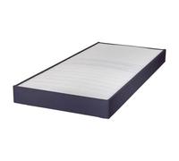 Sommier tapissier Omega Volcan 90x190 Lattes bois - H.15 cm - Made in France Noir