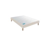 Sommier tapissier Pencil medium sable blanc - 90x200