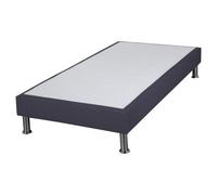 Sommier tapissier + pieds SR15 Volcan 90x190 Lattes bois massif - H.15 cm Noir