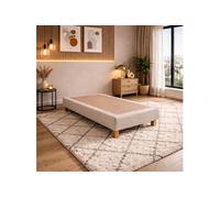 Sommier tapissier Prestige Hôtel bois massif Beige 90x190