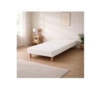 Sommier tapissier Prestige Hôtel bois massif Blanc 90x190