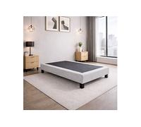Sommier tapissier Prestige Hôtel bois massif Gris 90x190
