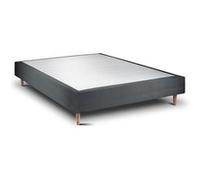 Sommier tapissier prestige literie 140x190 cm 2 hauteur 20 cm Gris anthracite G