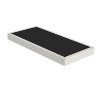 Sommier tapissier SR15 beige 90x200 Lattes bois massif - H.15 cm - Made in France