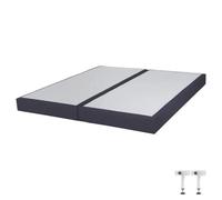 Sommier tapissier SR15 Volcan 2x90x200 Lattes bois massif - H.15 cm - Made in France Multicolore