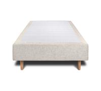 Sommier Tapissier Tissu Beige clair 100x200 H35cm
