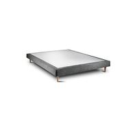 Sommier Tapissier Tissu Gris anthracite 150x190 H29cm