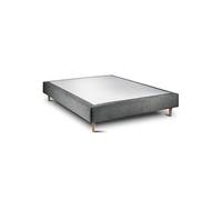 Sommier Tapissier Tissu Gris anthracite 150x200 H35cm