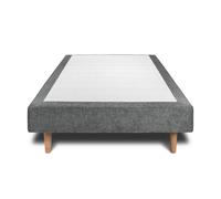 Sommier Tapissier Tissu Gris anthracite 80x200 H29cm