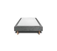 Sommier Tapissier Tissu Gris anthracite 90x200 H29cm