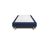 Sommier Tapissier Velours Bleu 100x200 H29cm