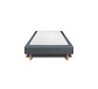 Sommier Tapissier Velours Gris anthracite 90x200 H29cm