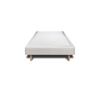Sommier Tapissier Velours Gris clair 100x200 H35cm