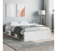 vidaXL Cadre de lit blanc 120x190 cm petit double 3203894